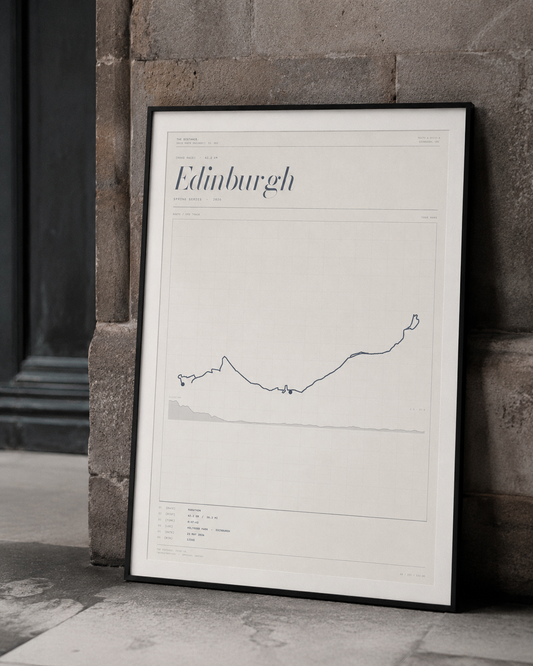 Edinburgh 26.2 — 2026 — Personalised Race Route Art